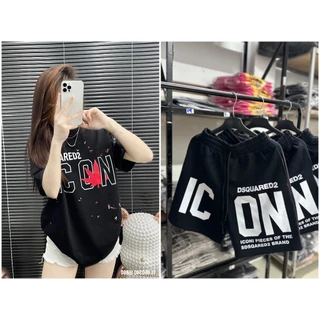 Bộ quần áo icon lá đỏ hot nhất hè 2024 vải cotton co dãn 2 chiều thấm hút mồ hôi