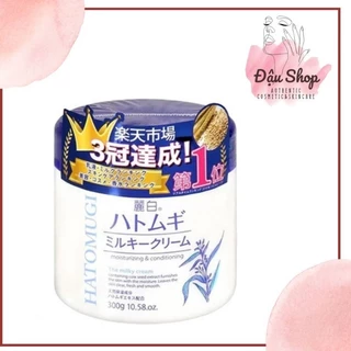 [300g] Kem Dưỡng Ẩm Ý Dĩ, Sáng Da Hatomugi Moisturizing & Conditioning The Milky Cream 300g