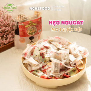 Kẹo Nougat sữa hạt kẹo hạnh phúc Hoàng Kiều healthyfood mềm dẻo, thơm ngon, ít ngọt nhiều vị hấp dẫn