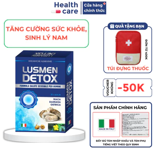 Viên uống hỗ trợ sinh lý nam Lusmen Detox – Tăng cường sức khỏe nam giới, tăng sinh lực phái mạnh, bổ tinh trùng, hộp 30