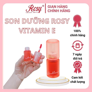 [Mẫu mới, Tặng Cọ Tán Son] Son Dưỡng Vitamin E Đỏ Rosy, Dưỡng môi phun xăm, hợp mẹ bầu, môi khô