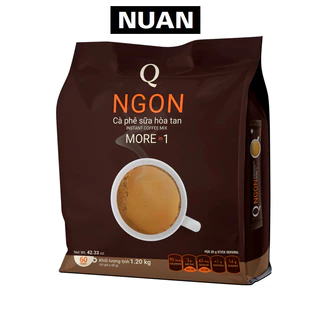 Cà phê sữa ngon Trần Quang NUAN hòa tan 3 in 1 uống liền bịch 1.2kg x 60 gói (ống) x 20g