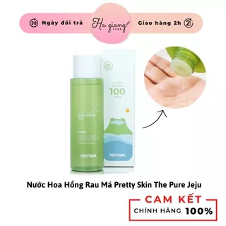 Nước Hoa Hồng Rau Má Pretty Skin The Pure Jeju giữ ẩm, duy trì làn da mềm mịn, dưỡng trắng da