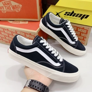 giày _vans vault old skool_giày sneaker vans đen kẻ trắng nam nữ classic younger basic full Box Bill