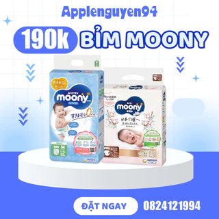 Bỉm Dán/Quần Moony Nhật Bản Natural/ Cộng miếng/Tiêu Chuẩn NB/S/M/L/XL/XXL | Applenguyen94