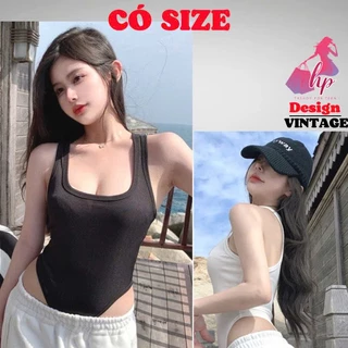 Áo bodysuit ba lỗ sát nách mùa hè, áo kiểu nữ thun co giãn màu đen trắng đi biển đi chơi G890 CỔ VUÔNG