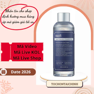 Nước hoa hồng Toner Dear Klairs Supple Prepara 180ml