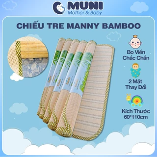 Chiếu Tre Manny Bamboo Cho Bé, Chiếu Cói, Chiếu Nằm Mùa Hè Mát Mẻ, Thấm Hút 2 Mặt Tiện Lợi Cho Trẻ Sơ Sinh