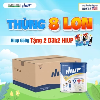 HIUP [COMBO 8 LON] Sữa Non Tăng Chiều Cao, Tăng Cân Và Tăng Sức Đề Kháng Cho Trẻ Từ 2 Đến 15 Tuổi Từ Hoa Kỳ - Lon 650g