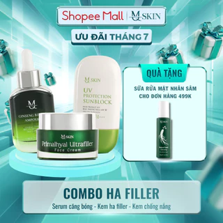 ( TẶNG SỮA RỬA MẶT NHÂN SÂM ) Combo Kem Dưỡng HA, Serum Că.ng Bóng, Kem Ch.ống Nắ.ng MQ SKIN