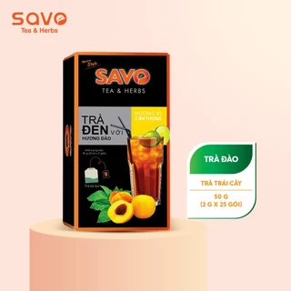 Trà Đào SAVO Tea túi lọc (hộp 25 gói x 2g)