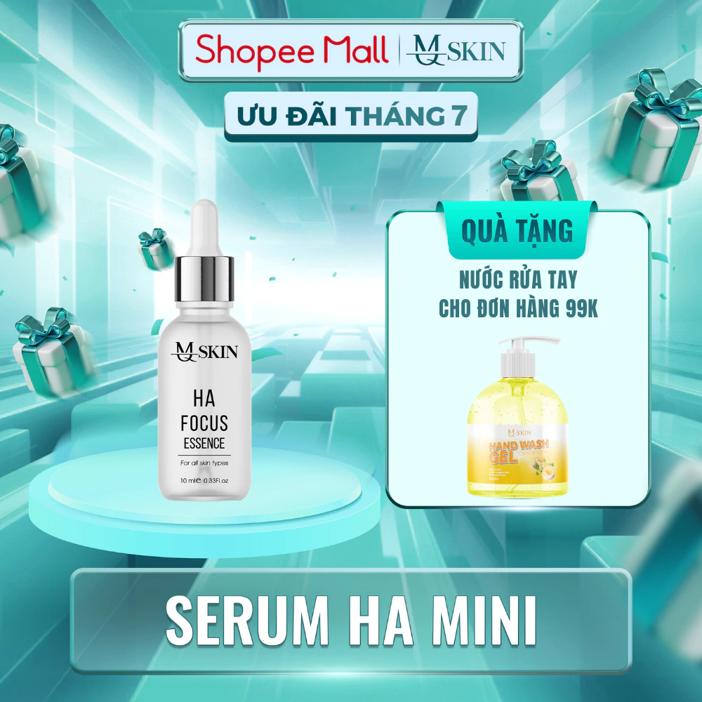 ( TẶNG NƯỚC RỬA TAY ) Serum HA Mini Chuyên Phục Hồi Và Căng Bóng Da Sau Peel - MQ SKIN