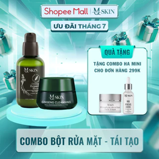 ( TẶNG COMBO HA MINI ) Combo Tái T.ạo Da Serum Nhân Sâm Và Bột Rửa Mặt Nhân Sâm MQ SKIN