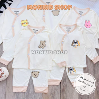 [Combo 3 -Combo 5] Bộ sơ sinh XT trơn dài tay HN Kids - chất thun lạnh petit bảng màu hàn quốc cho bé size 0-9 tháng Trẻ