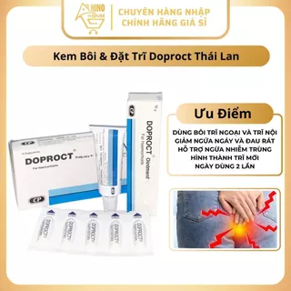 Kem Bôi Trĩ - Đặt Trĩ Doproct Ointment 10g Thái Lan Hỗ Trợ Sự Hình Thành Trĩ Mới - Hinohouse