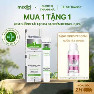 Kem dưỡng RETINOL 0.3 PHARMACERIS giảm mụn sáng da chống lão hóa, tăng sinh collagen 40ml