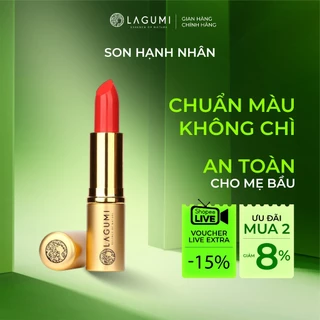 Son môi không chì LAGUMI chiết xuất hạnh nhân lành tính trọng lượng 5g an toàn cho mẹ bầu và sau sinh