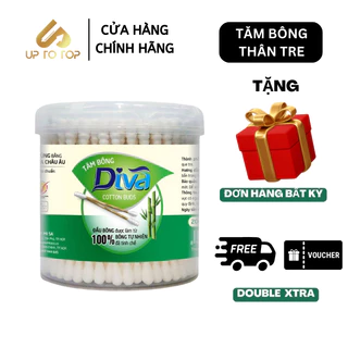 Tăm bông kháng khuẩn Diva Thân Tre 100% Bông Tự Nhiên