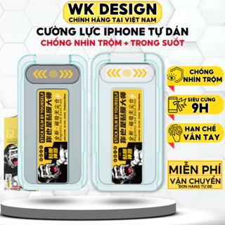 Kính cường lực iphone chống nhìn trộm WK tự dán màn hình iphone xr xs max 11 12 13 14 15 pro max