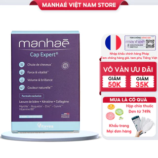 Viên uống hỗ trợ mọc tóc Manhae Cap Expert giúp tóc dày, khỏe 120 viên nhập khẩu Pháp