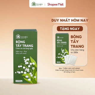 Bông tẩy trang làm sạch da hộp 50 miếng sạch sâu mềm mịn Cỏ Mềm