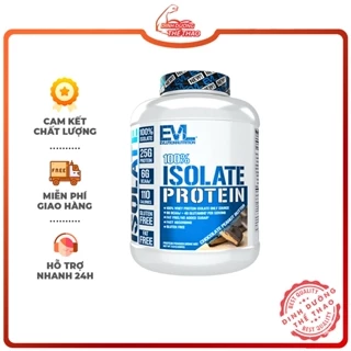 [GIÁ TỐT NHẤT] Sữa Dinh Dưỡng Whey 100% ISOLATE  5LBS - 2.2kg EVL Nutrition Authentic 100%