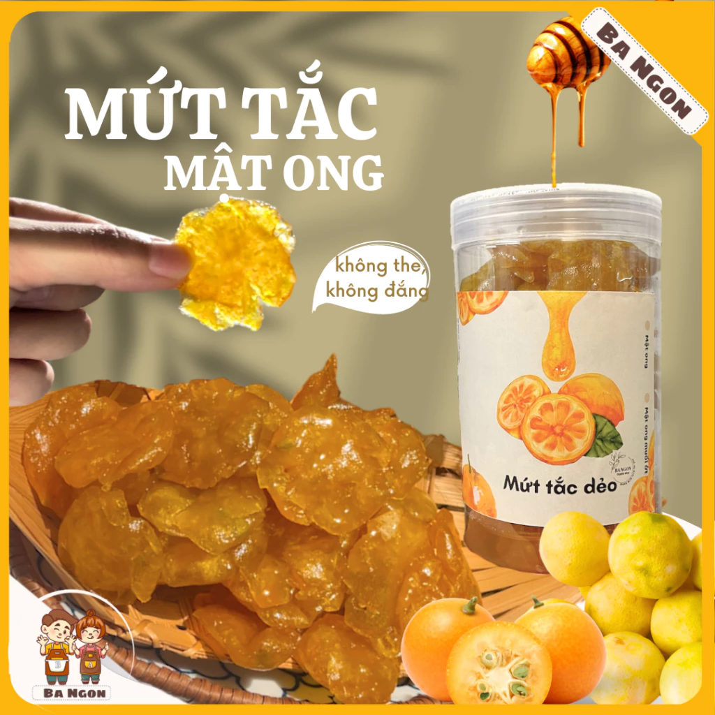 Mứt tắc mật ong - mứt quất sấy dẻo không the đắng, chua ngọt thơm ngon