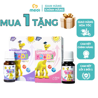 (tặng kèm quà) Vitamin D3 K2 LineaBon 10ml bổ sung Vitamin D3 và Vitamin K2, giúp hấp thụ canxi cho bé