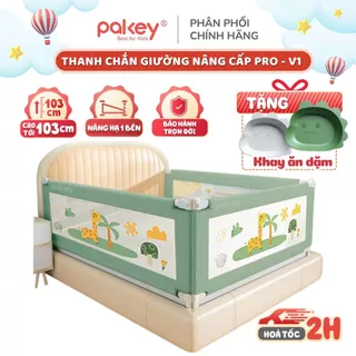 Thanh Chắn Giường VIP Nâng Hạ 1 & 2 Bên Siêu Dày - Thanh Chặn Giường Cho Bé Chính Hãng Pakey - Bảo Hành Trọn Đời