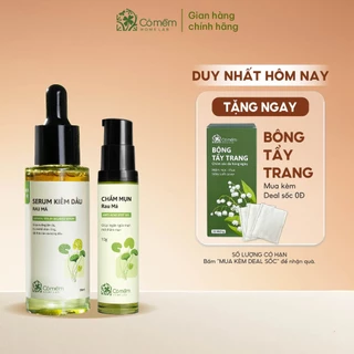 Combo Kiềm Dầu Giảm Mụn Mờ Vết Thâm Mụn Serum Chấm Mụn Rau Má 40g