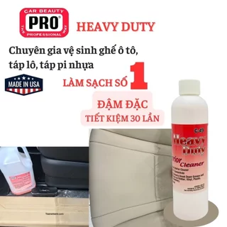 Vệ sinh nhựa nội thất hãng PRO nhập Mỹ làm sạch nhựa, ghế simili, da công nghiệp - Heavy Duty 250ml