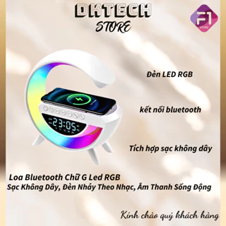 Loa Bluetooth Chữ G Led RGB,  F1 STORE Sạc Nhanh Không Dây,Đèn Nháy Theo Nhạc,Thiết Kế Sang Trọng