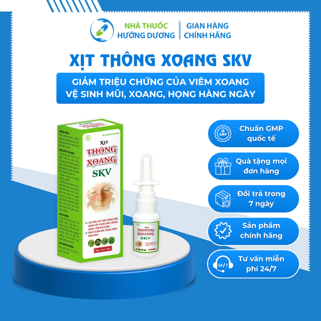 Xịt Thông Xoang, Hỗ Trợ Điều Trị Viêm Xoang, Giảm Ngạt Mũi, Viêm Mũi Dị Ứng, Viêm Xoang Cấp Và Mãn Tính Gia Phát Pharma