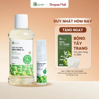 Bộ Combo Nước Súc Miệng Và Xịt Thơm Chăm Sóc Răng Miệng Ngừa Hôi Cỏ Mềm 600g