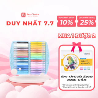 Bộ bút màu Acrylic Marker Giorgione 12/24/36/48 Màu Pastel, chống trôi, thấm nước, dùng để vẽ vải/giày/tường/giấy/da/ly