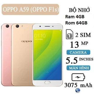 Điện thoại Chính Hãng giá siêu rẻ dành cho học sinh người Lớn Oppo F1S 2sim ram 4/64GB,máy mới nguyên zin ,BH 12T