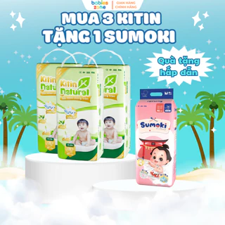 [3 KITIN TẶNG 1 SUMOKI] Combo 3 Bịch Kitin Natural Bổ Sung Tinh Chất Trà Xanh Chống Hăm, Siêu Mềm Mịn, Thấm Hút Tốt