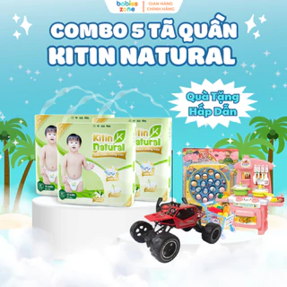 [Combo 5 Bịch + Quà] Tã Bỉm Quần KITIN NATURAL mỏng thoáng, thấm hút hiệu quả, bổ sung tinh chất trà xanh