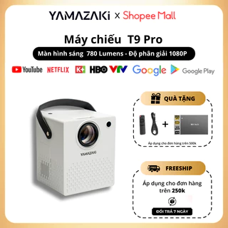 Máy Chiếu Mini T9 Pro Chính Hãng YAMAZAKI  Siêu Nét Hỗ Trợ 4K, Độ Sáng Cao, Hệ Điều Hành Androi 9.0 Bảo Hành 12 Tháng