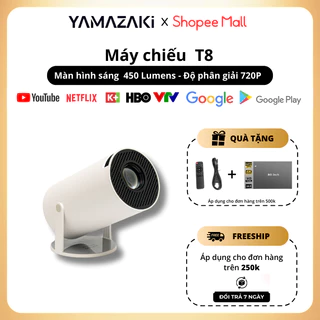 Máy chiếu mini độ phân giải Full HD T8, âm thanh chân thực android 11.0 dùng xem phim giải trí gia đình HY300 máy chiếu