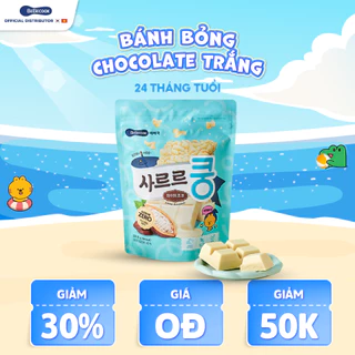 Bánh bỏng lợi khuẩn ăn dặm cho bé BeBecook vị chocolate trắng hữu cơ gói 23g