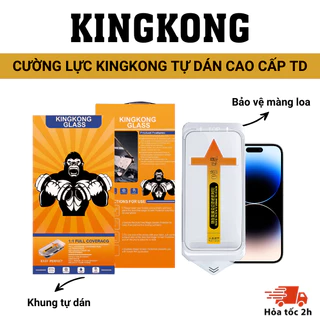 Kính cường lực tự dán KINGKONG KKTD 9H cao cấp, màn hình phủ nano - chống va đập dành cho iphone X XS XSM 11 12 13 14 15