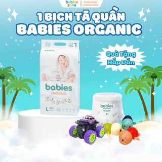 [1 Bịch + Quà] Tã/ Bỉm Quần Babies Organic, Mỏng Thoáng, Thấm Hút Đủ Size M, L, XL, XXL, XXXL