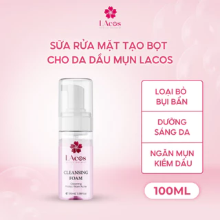 Sữa Rửa Mặt Tạo Bọt Cho Da Dầu Mụn LAcos Cleansing Foam Loại Bỏ Bụi Bẩn Kiềm Dầu Làm Sáng Da 100ml