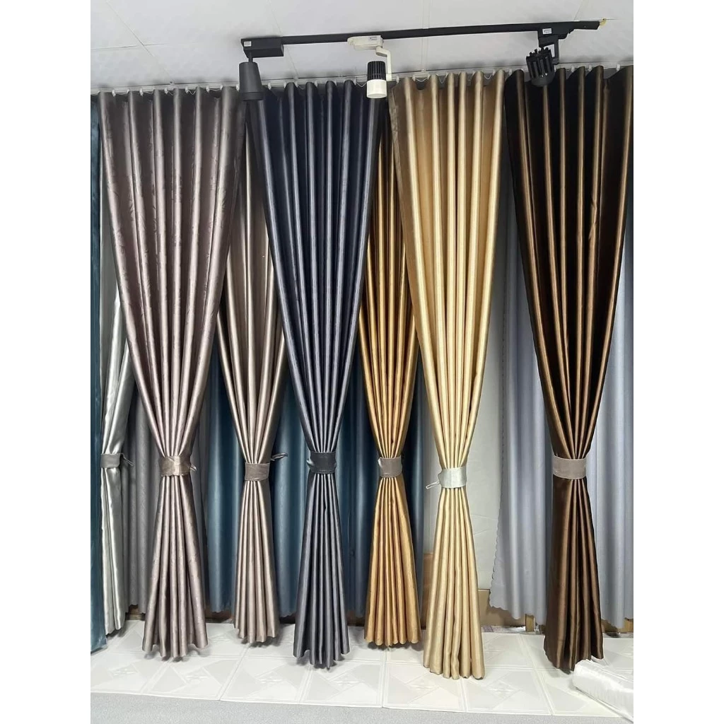 Rèm Gấm Vải Dày 3 Lớp Cản Sáng , Cản Nắng May Sẵn Nhiều Kích Thước