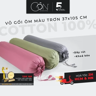 [Nhiều màu] Vỏ Gối Ôm Gòn Bedding Cotton 100% Hàn Quốc Màu Trơn 35x100 / 37x105 cm