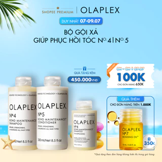 Dầu gội giúp phục hồi tóc Olaplex No.4 250ml + Dầu xả phục hồi tóc Olaplex No.5 250ml