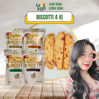 Bánh Biscotti Nguyên Cám 4 Vị WISE FOOD 180g, Bánh Ăn Kiêng Hỗ Trợ Giảm Cân