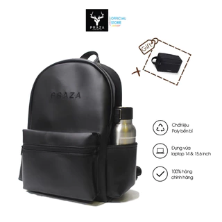 Balo Da Nam Nữ Basic New Original Backpack PRAZA + (tặng túi hộp V08) - BLS0201