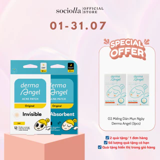 Combo Dán Mụn Day & Night Derma Angel 12 Miếng x 2